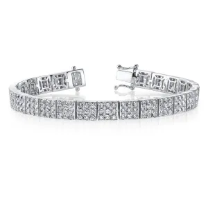 ALL DIAMOND SQUARE LINK BRACELET Anita Ko