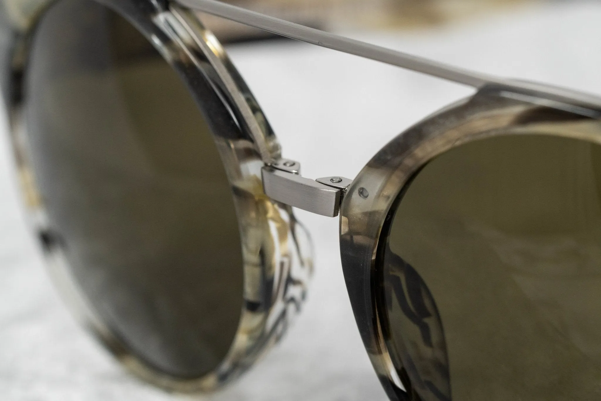 Ann Demeulemeester Ladies Sunglasses Round Hornet and Green AD45C3SUN