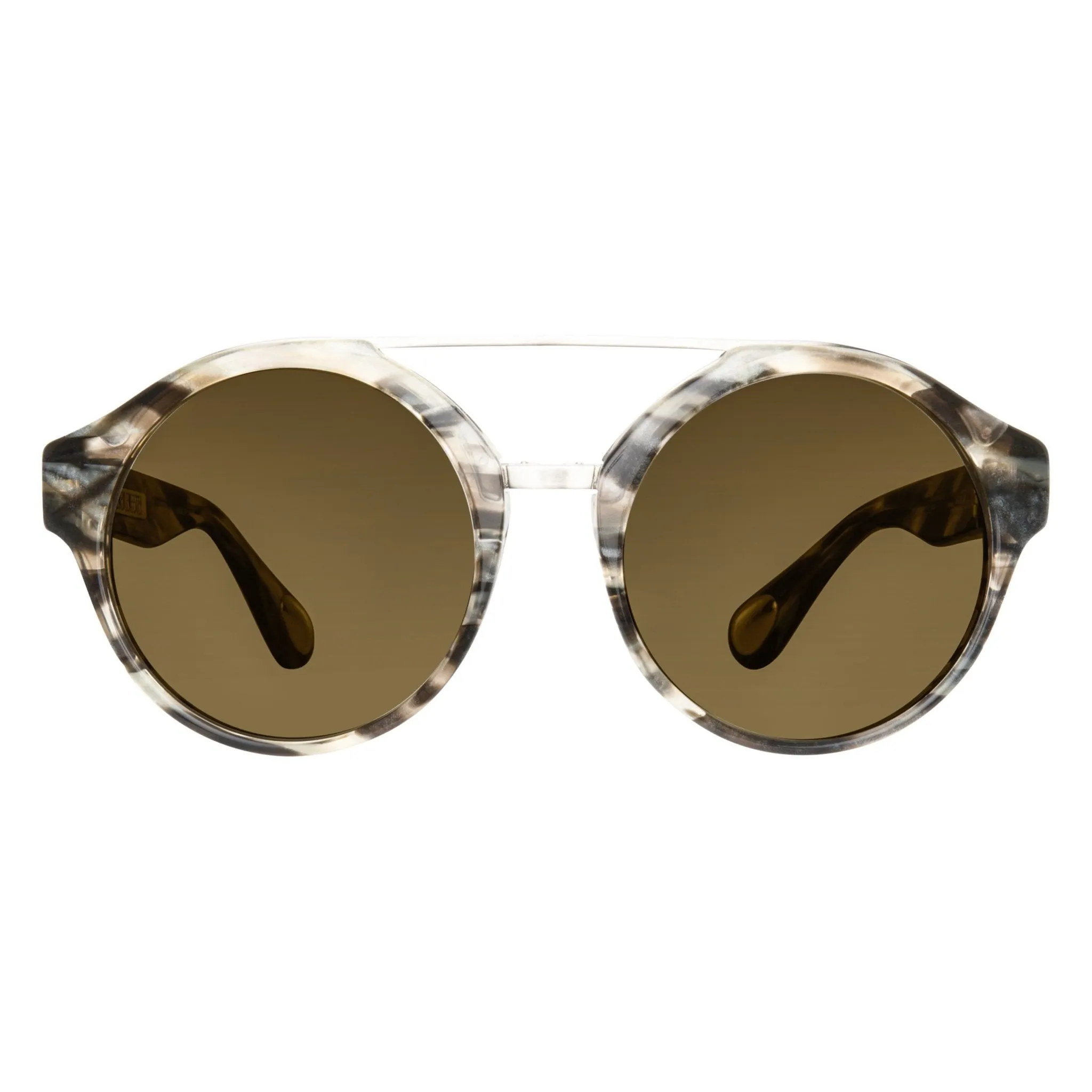 Ann Demeulemeester Ladies Sunglasses Round Hornet and Green AD45C3SUN