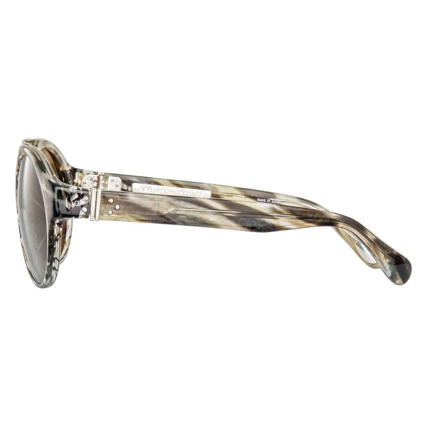 Ann Demeulemeester Ladies Sunglasses Round Hornet and Green AD45C3SUN
