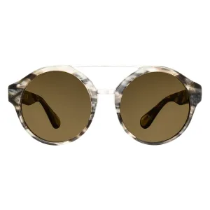 Ann Demeulemeester Ladies Sunglasses Round Hornet and Green AD45C3SUN