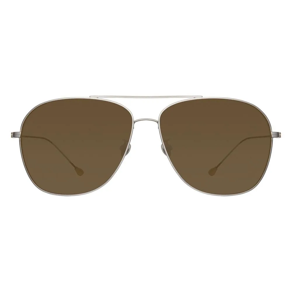 Ann Demeulemeester Men's Sunglasses Antique Silver and Brown AD48C3SUN