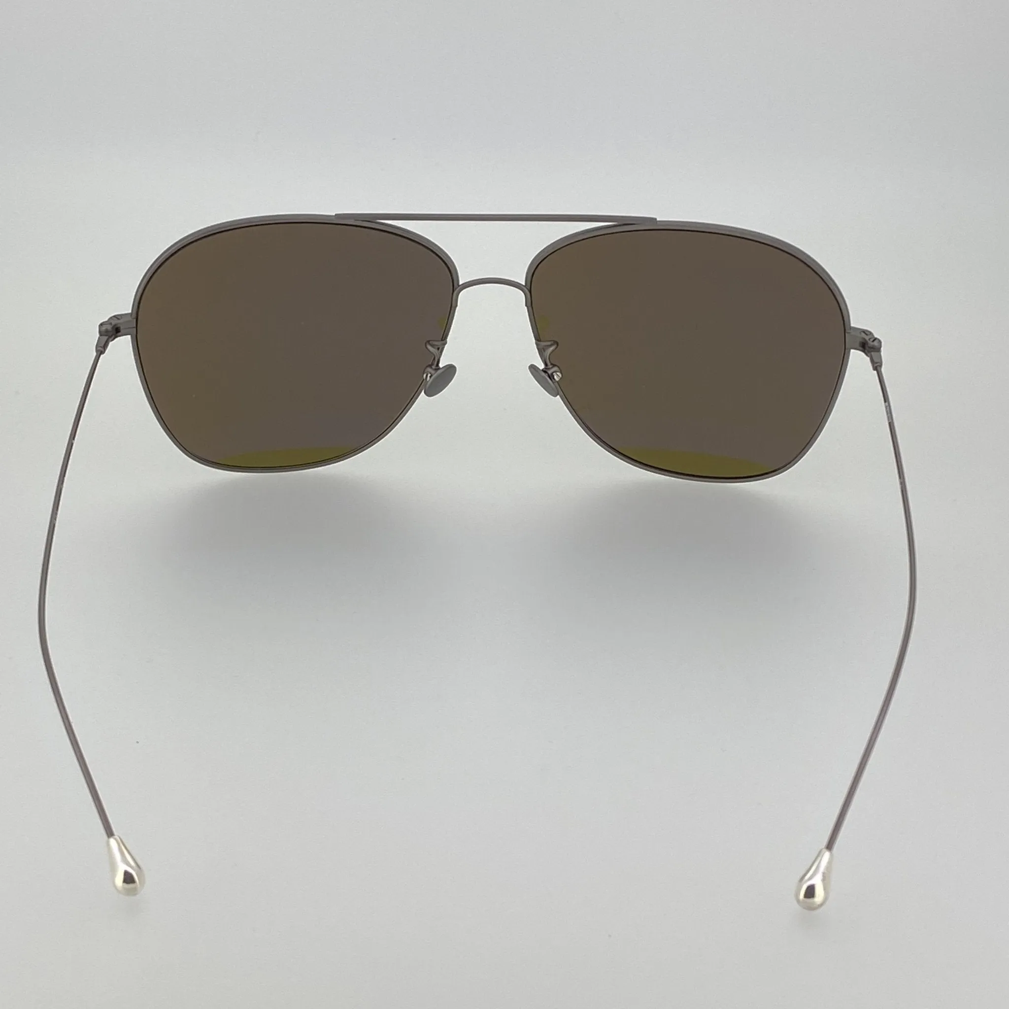 Ann Demeulemeester Men's Sunglasses Antique Silver and Brown AD48C3SUN