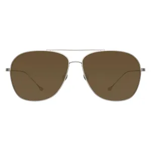 Ann Demeulemeester Men's Sunglasses Antique Silver and Brown AD48C3SUN