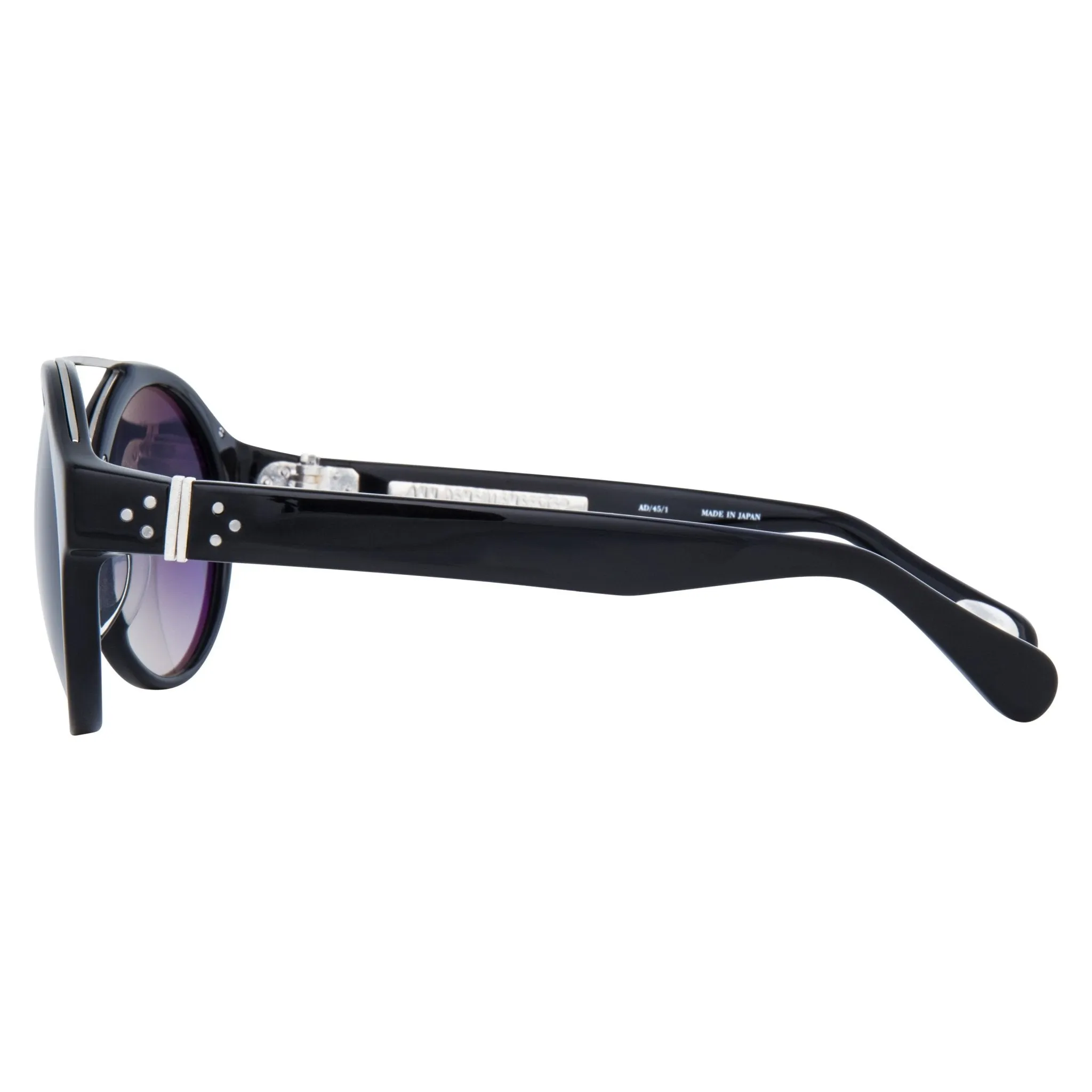 Ann Demeulemeester Sunglasses Round Black and Grey Graduated AD45C1SUN