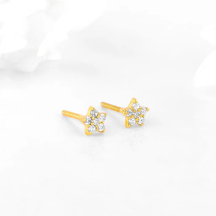 Anushka Sharma Golden Star Constellation Tiny Studs Giva
