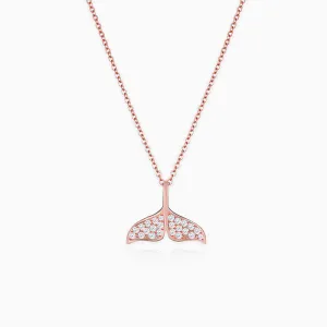 Anushka Sharma Rose Gold Dolphin Tail Necklace with Link Chain Giva