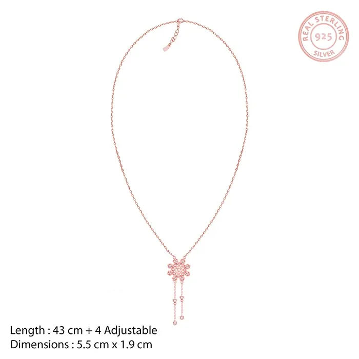 Anushka Sharma Rose Gold Flowery Love Necklace Giva