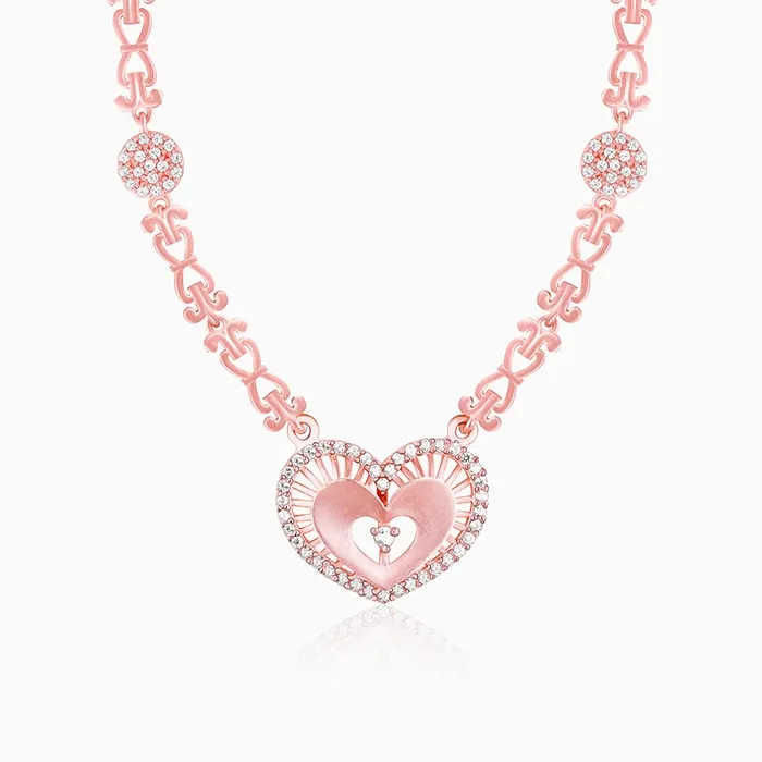 Anushka Sharma Rose Gold Love Affair Necklace Giva