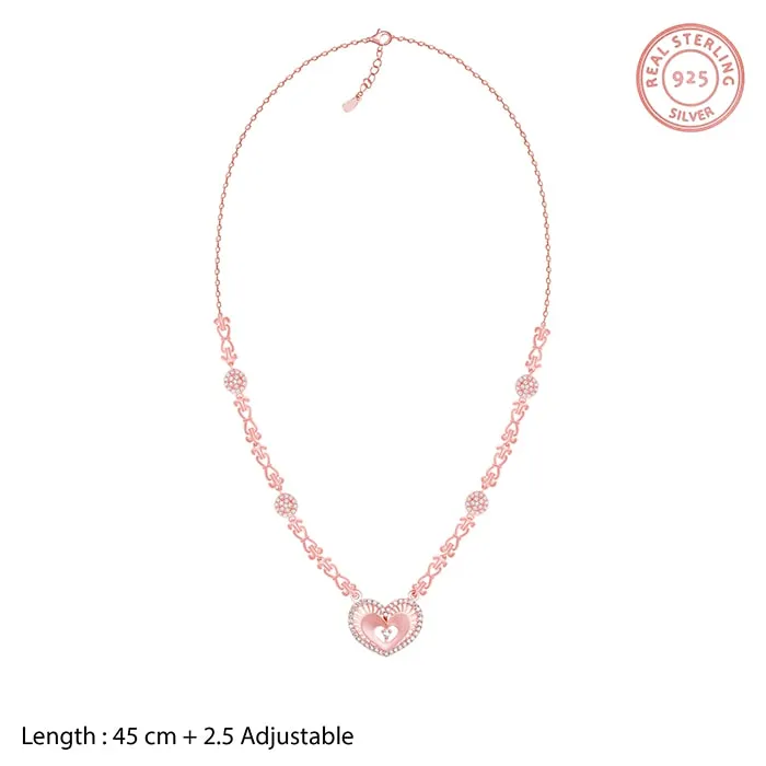 Anushka Sharma Rose Gold Love Affair Necklace Giva