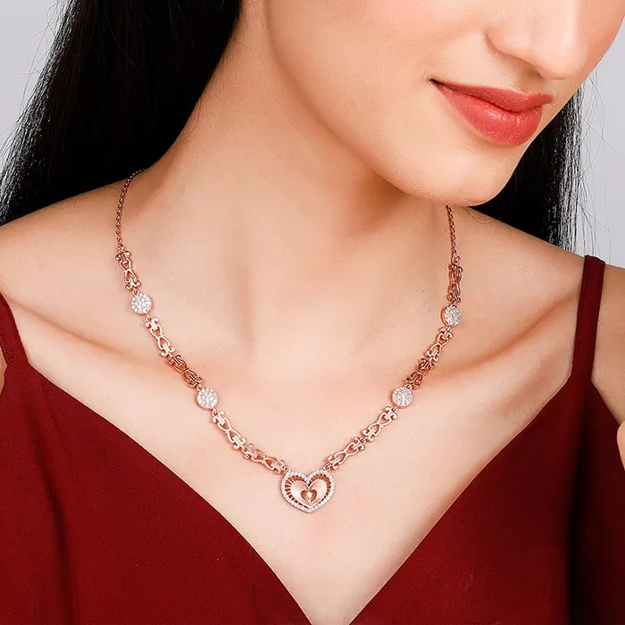 Anushka Sharma Rose Gold Love Affair Necklace Giva