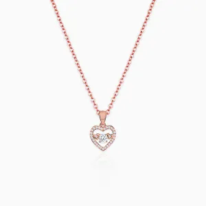 Anushka Sharma Rose Gold Love Heart Pendant with Link Chain Giva