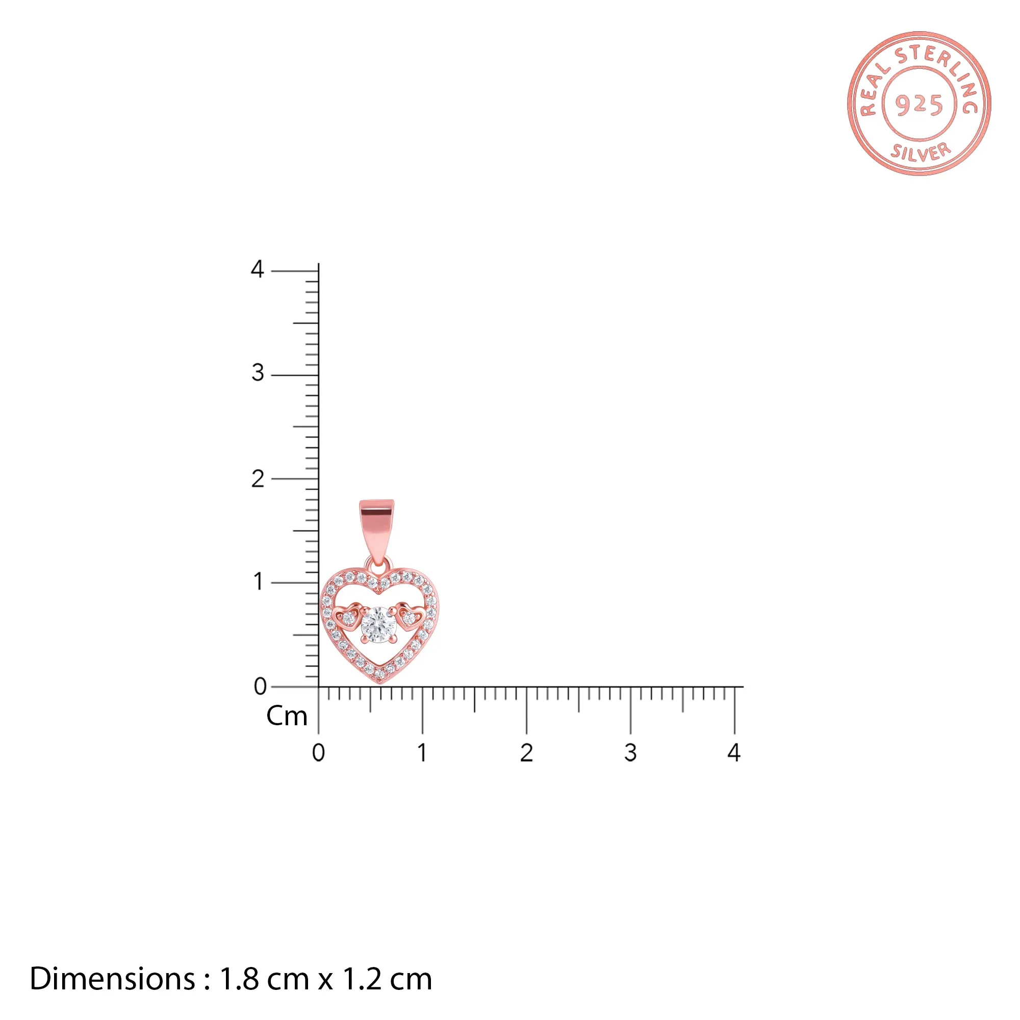 Anushka Sharma Rose Gold Love Heart Pendant with Link Chain Giva