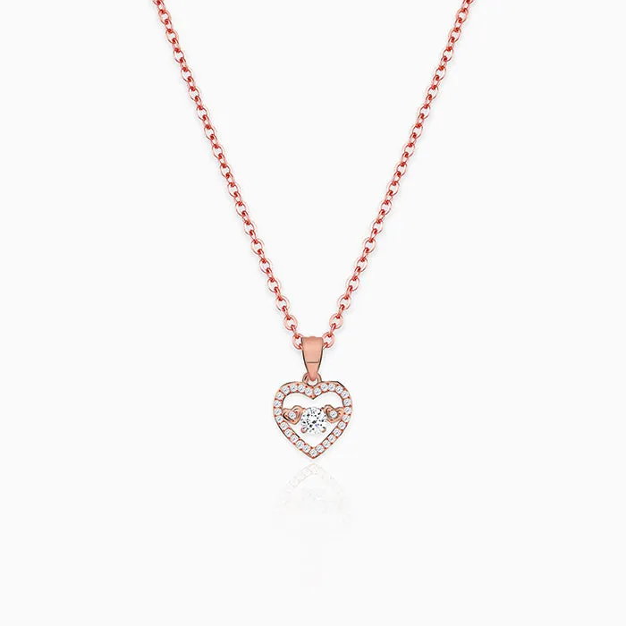 Anushka Sharma Rose Gold Love Heart Pendant with Link Chain Giva