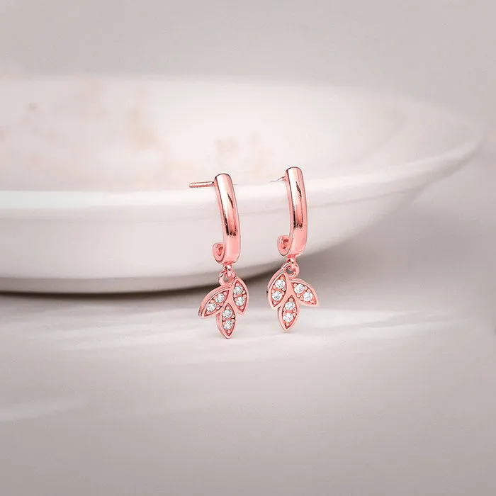 Anushka Sharma Rose Gold Petal Trio Hoop Earrings Giva