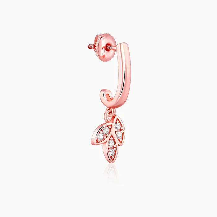 Anushka Sharma Rose Gold Petal Trio Hoop Earrings Giva