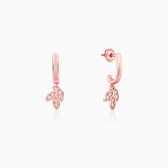 Anushka Sharma Rose Gold Petal Trio Hoop Earrings Giva