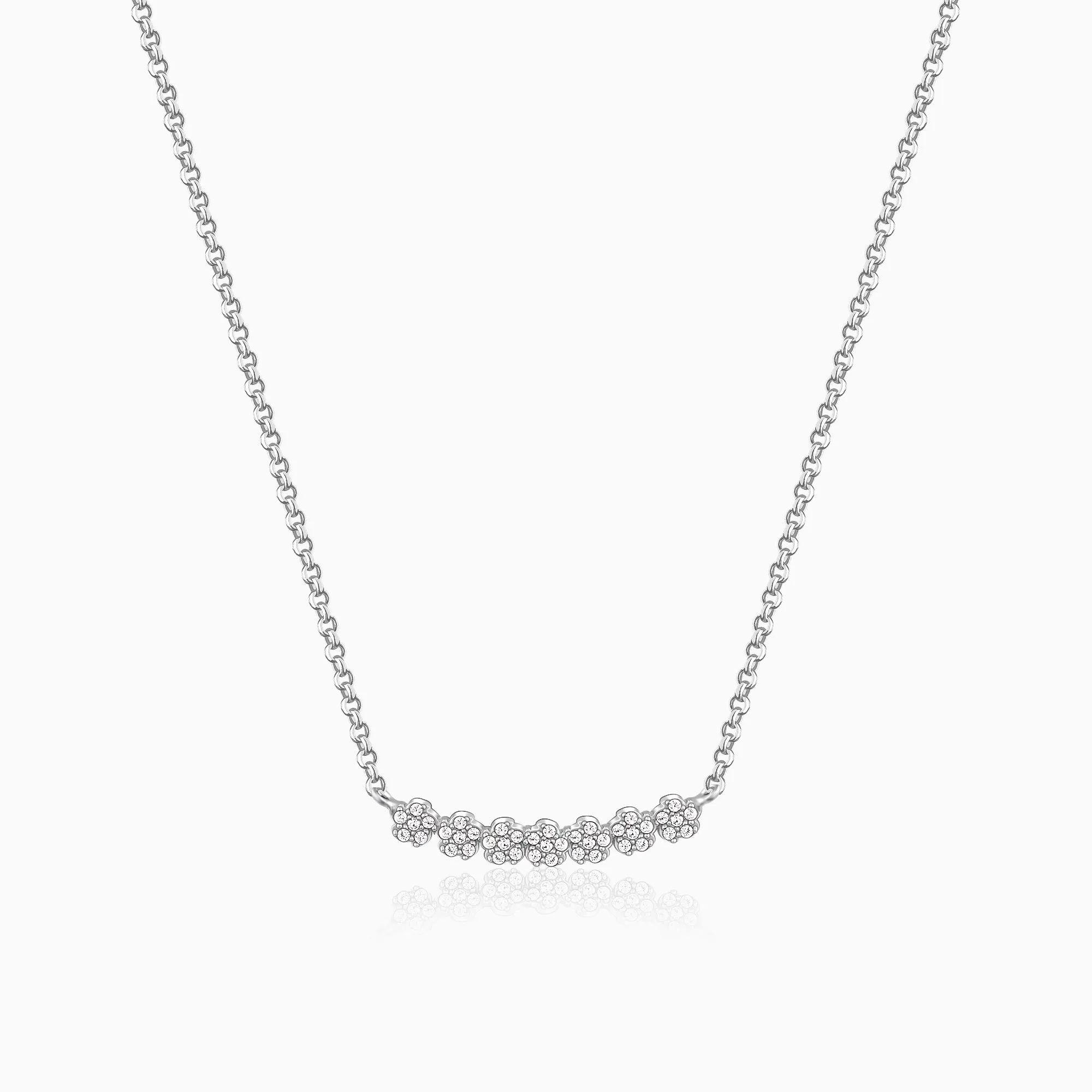 Anushka Sharma Silver Blooming Flower Necklace Giva