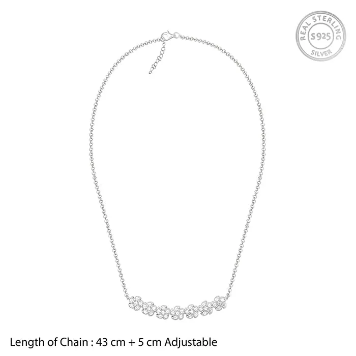 Anushka Sharma Silver Blooming Flower Necklace Giva