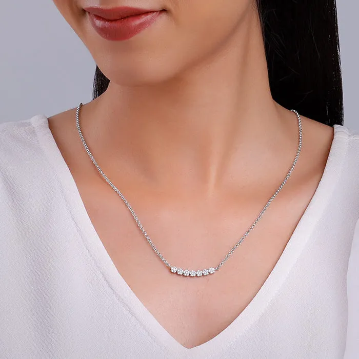 Anushka Sharma Silver Blooming Flower Necklace Giva
