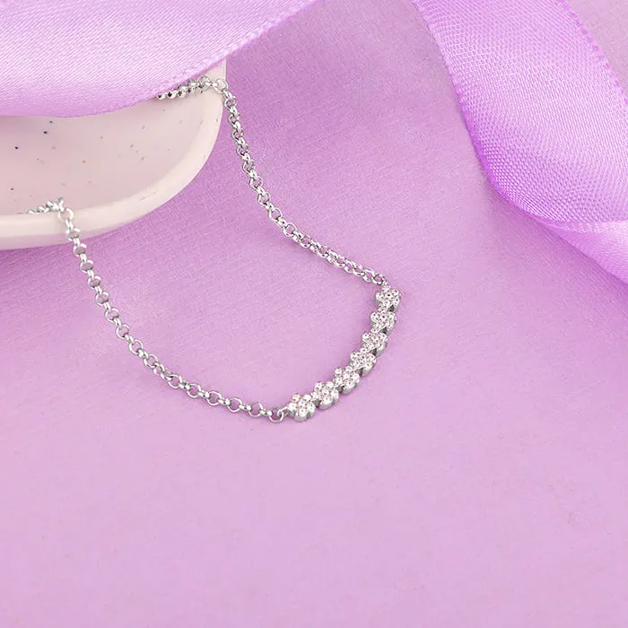 Anushka Sharma Silver Blooming Flower Necklace Giva