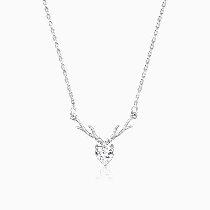 Anushka Sharma Silver Deer Heart Necklace Giva