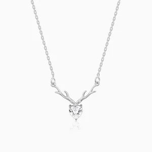 Anushka Sharma Silver Deer Heart Necklace Giva