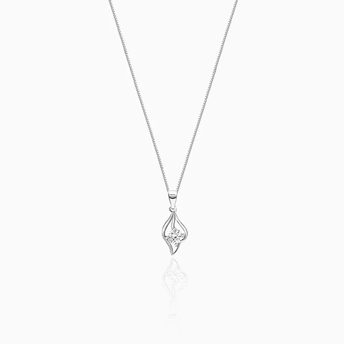 Anushka Sharma Silver Falling Dew Pendant with Box Chain Giva