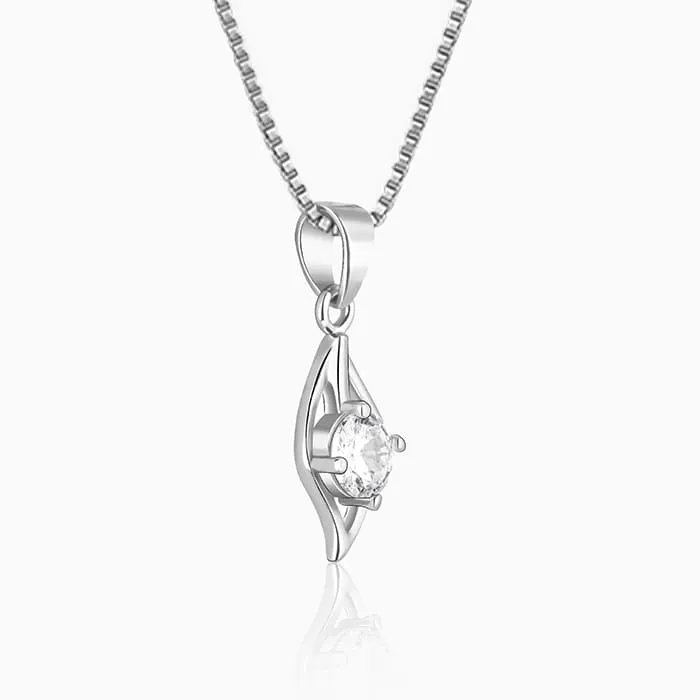 Anushka Sharma Silver Falling Dew Pendant with Box Chain Giva