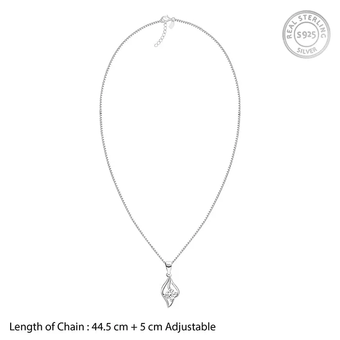 Anushka Sharma Silver Falling Dew Pendant with Box Chain Giva