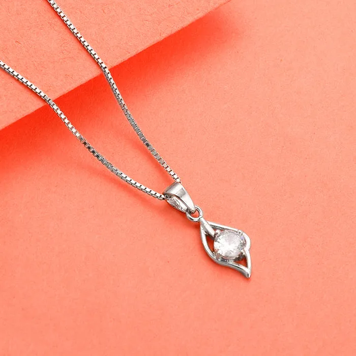 Anushka Sharma Silver Falling Dew Pendant with Box Chain Giva