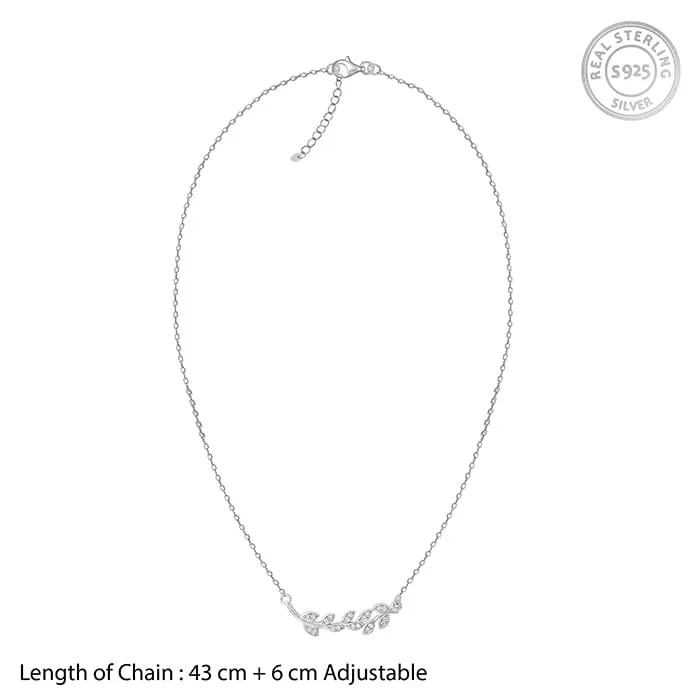 Anushka Sharma Silver Leaf Necklace Giva