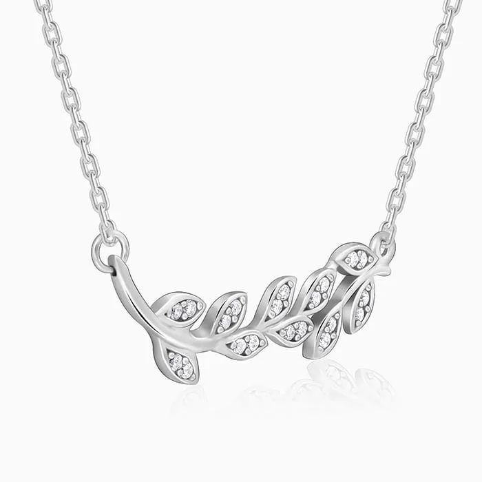 Anushka Sharma Silver Leaf Necklace Giva