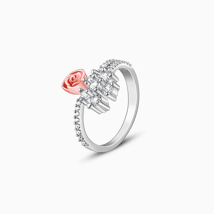 Anushka Sharma Silver Studded Rose Ring Giva