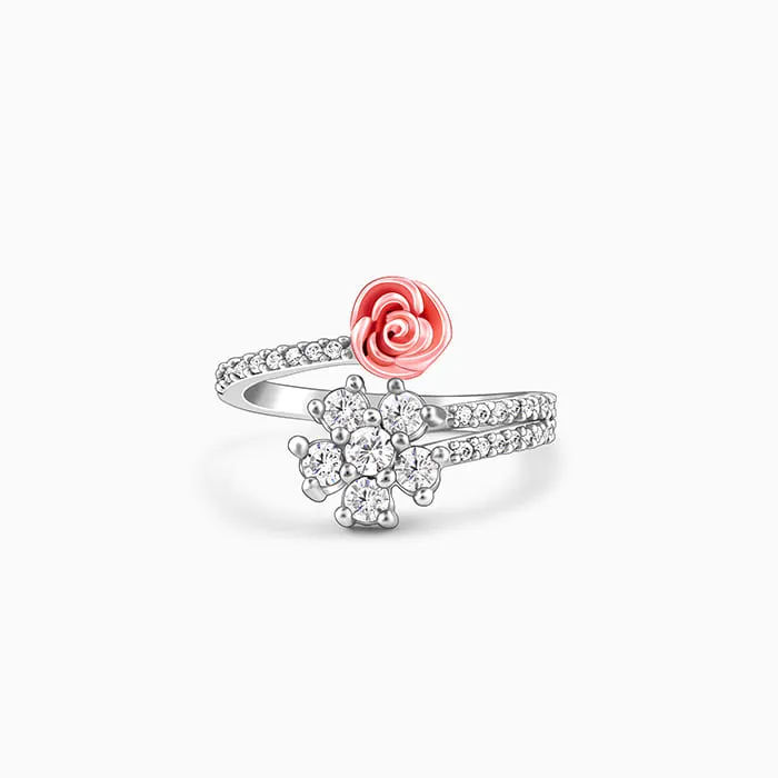 Anushka Sharma Silver Studded Rose Ring Giva