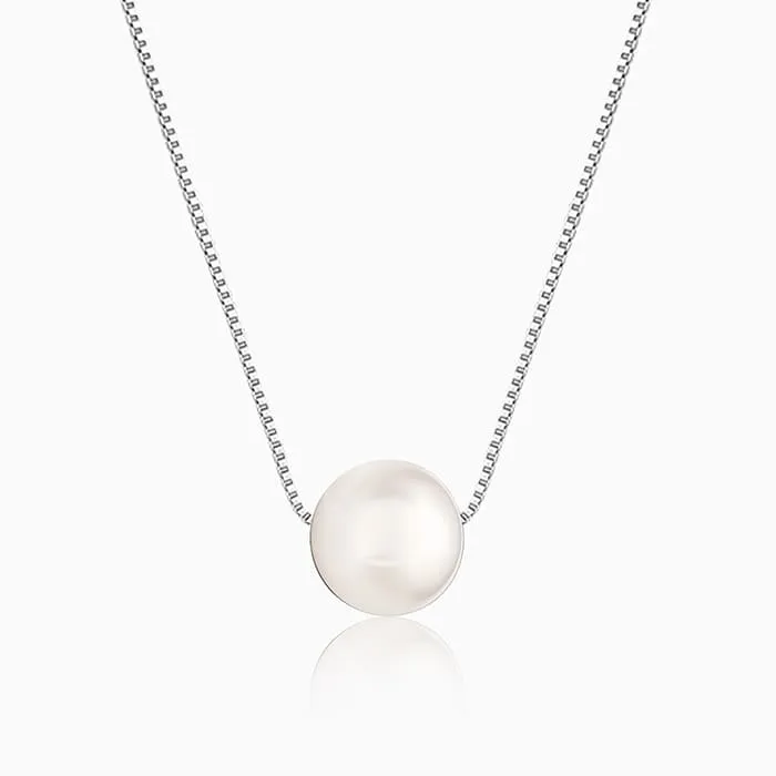 Anushka Sharma Silver White Pearl Moon Necklace Giva