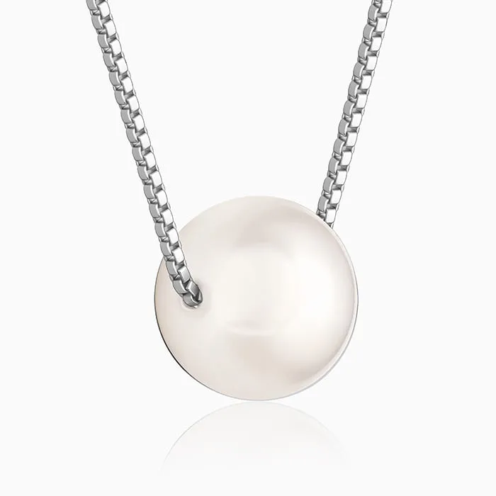 Anushka Sharma Silver White Pearl Moon Necklace Giva