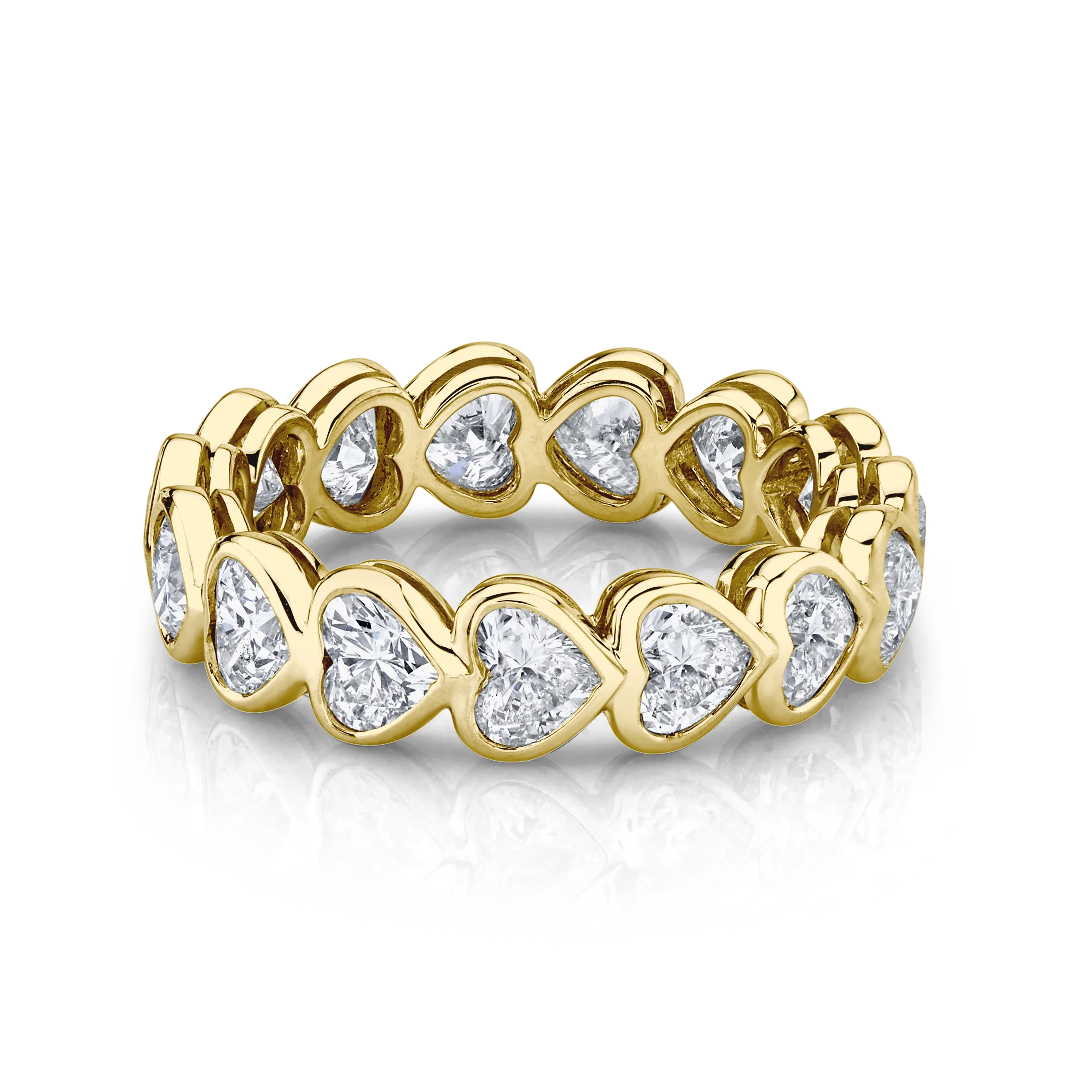 BEZELED HEART FULL DIAMOND ETERNITY BAND Anita Ko