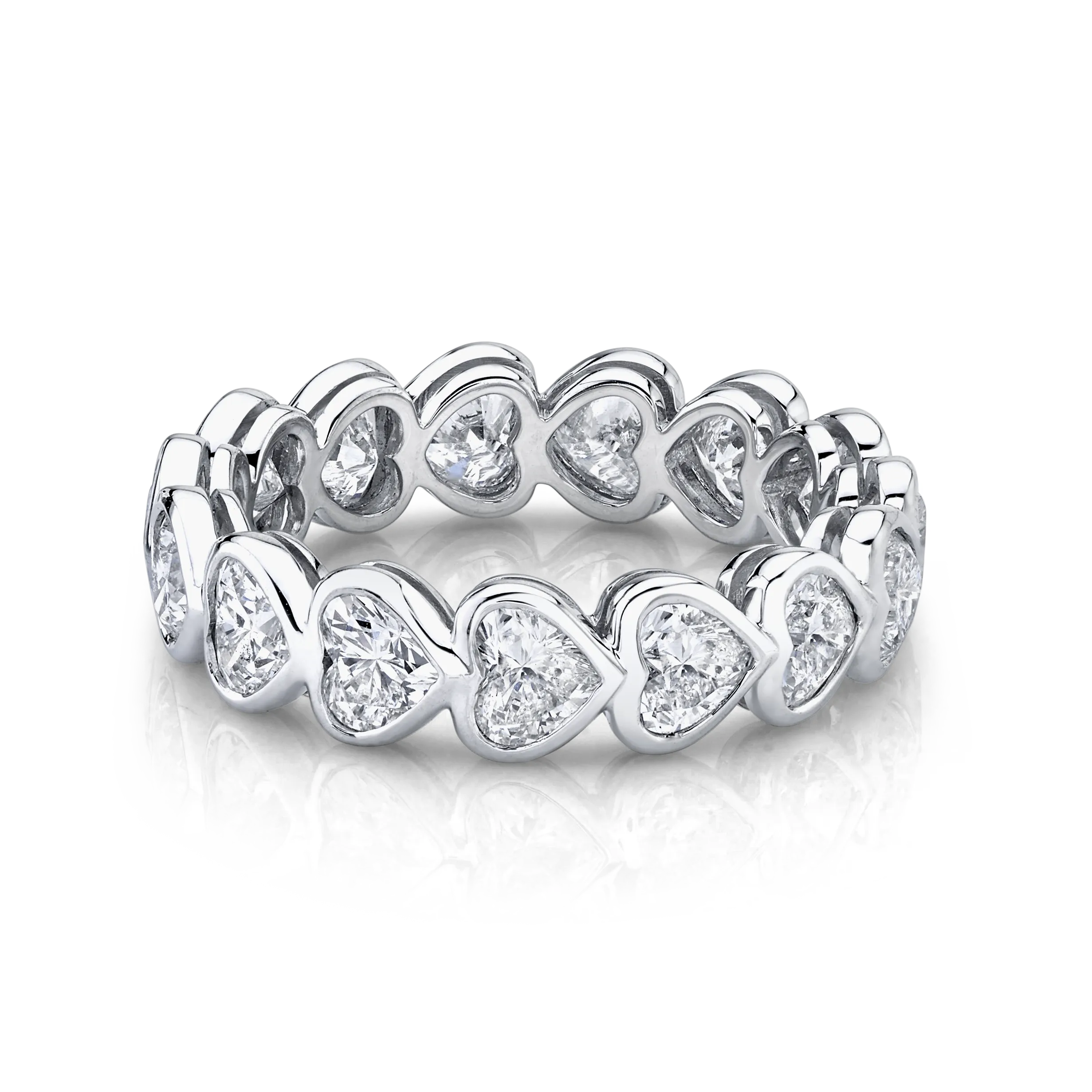 BEZELED HEART FULL DIAMOND ETERNITY BAND Anita Ko