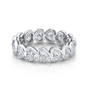 BEZELED HEART FULL DIAMOND ETERNITY BAND Anita Ko