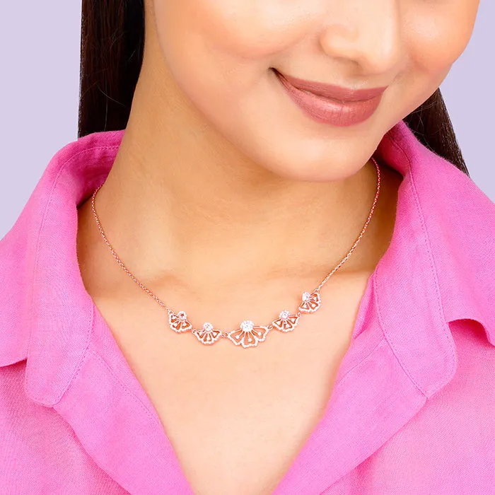 Bhumi Rose Gold Crowning Eyebright Necklace Giva