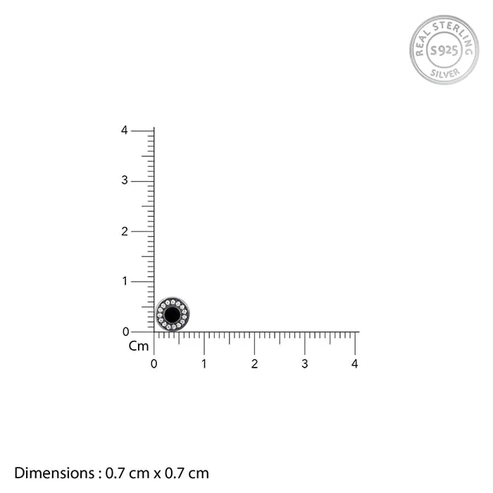 Black Rhodium Ares Stud For Him Giva