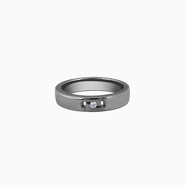Black Rhodium Boldness Ring For Him Giva