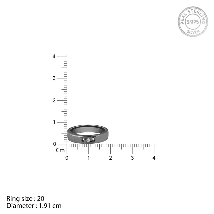 Black Rhodium Boldness Ring For Him Giva