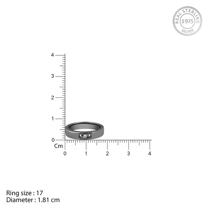 Black Rhodium Boldness Ring For Him Giva