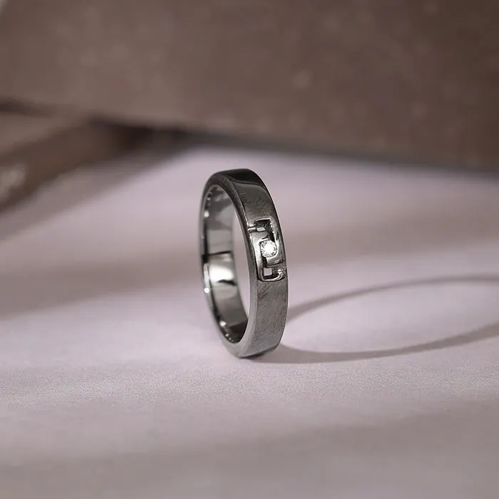 Black Rhodium Boldness Ring For Him Giva