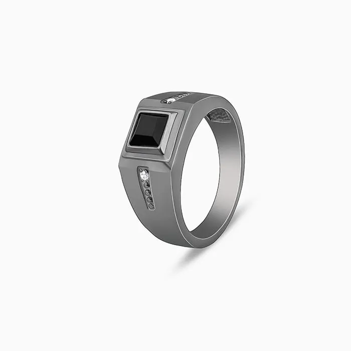 Black Rhodium Goal Oriented Ring For Him Giva