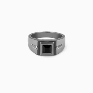 Black Rhodium Goal Oriented Ring For Him Giva