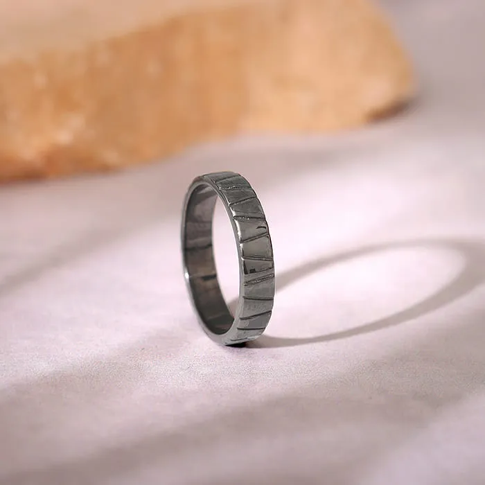 Black Rhodium Knight Ring For Him Giva