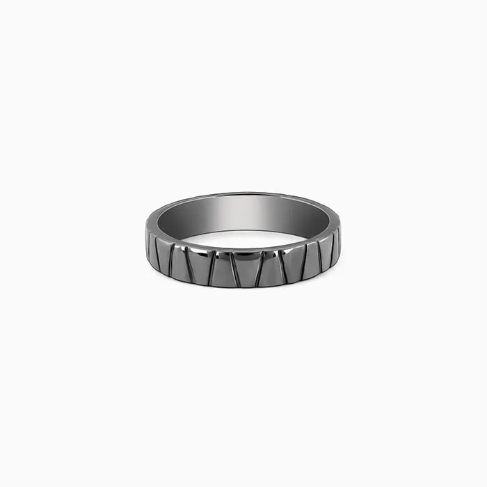 Black Rhodium Knight Ring For Him Giva
